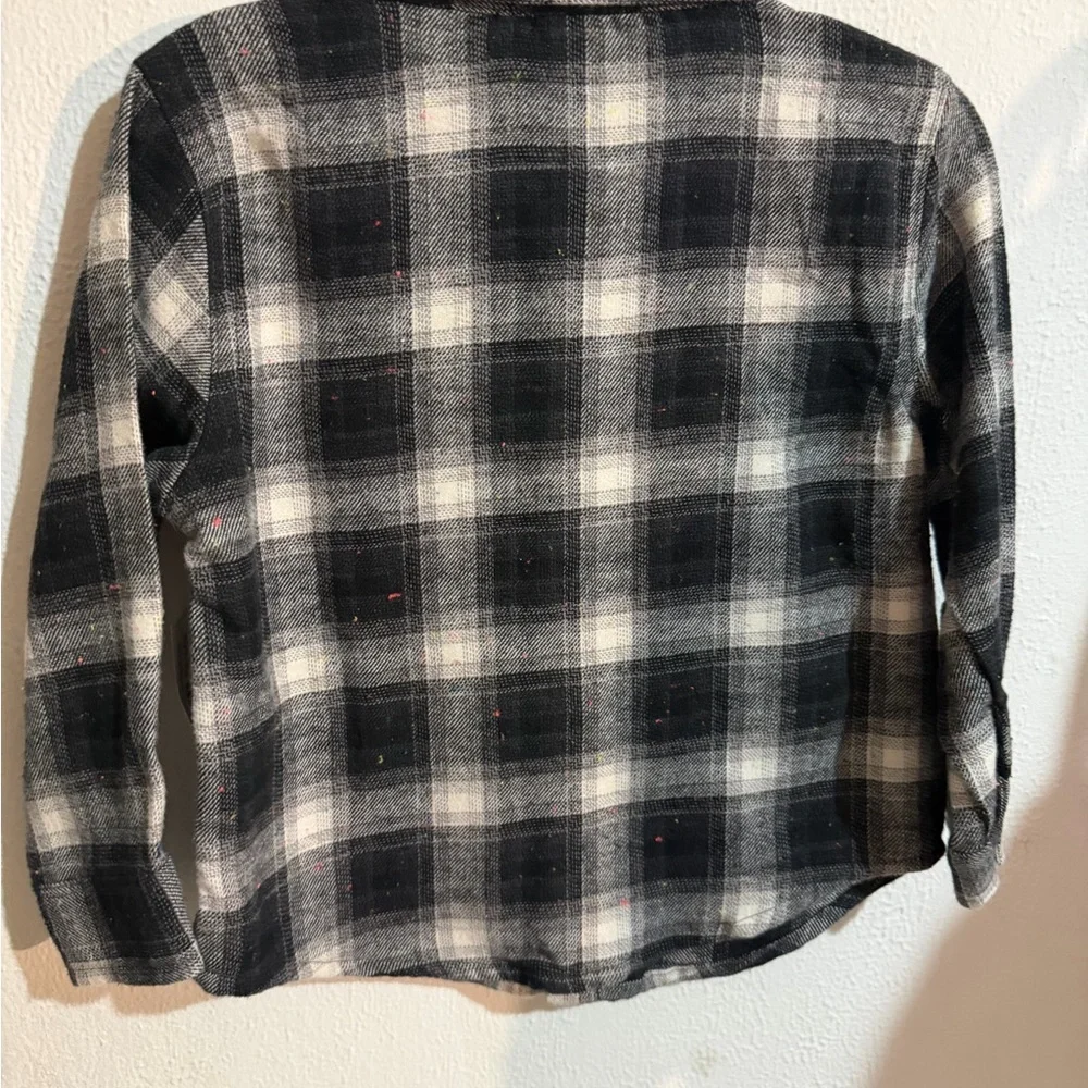 Old Navy Kids Black and White Checkered Button-Down Shirt